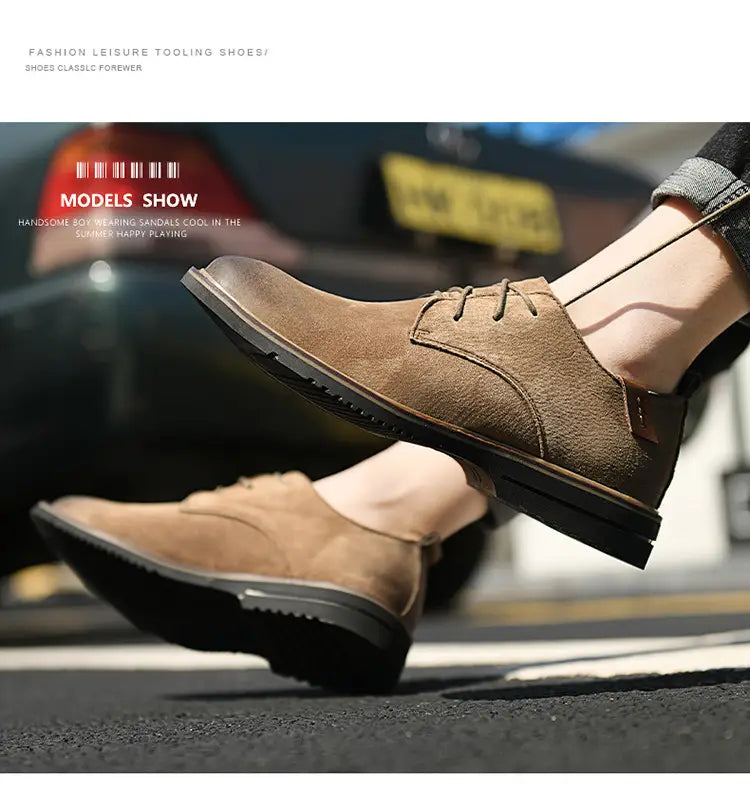Plus Size Spring New Men’s Casual Leather Shoes
