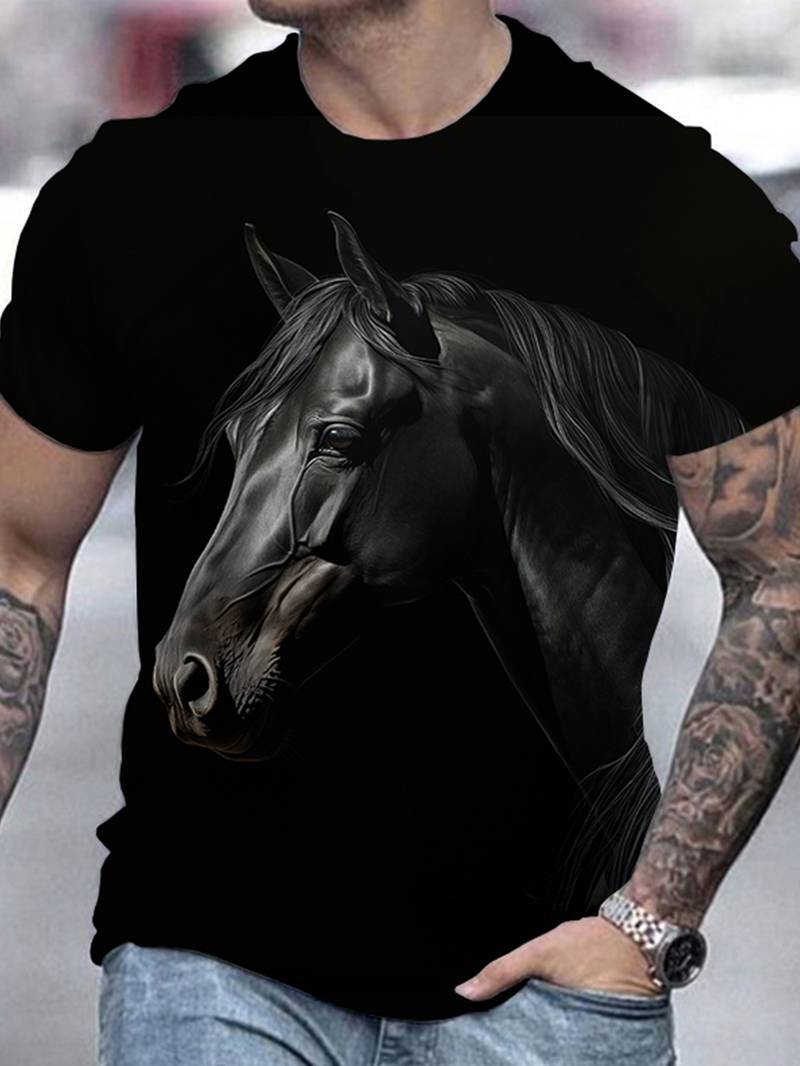 Mens 3D Printed Short-Sleeve T-Shirt