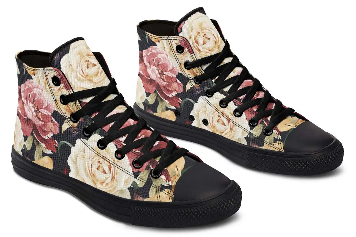 Printed Couple High-top Canvas Shoes