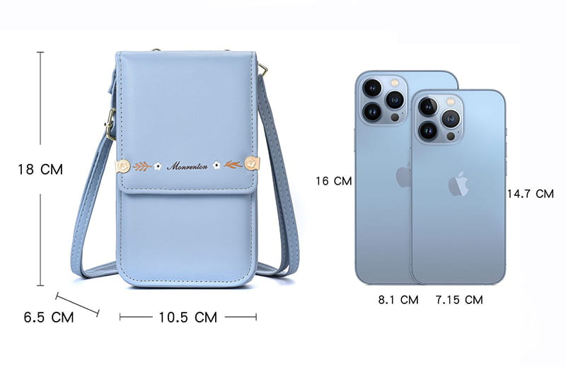 Flowers Embroidery Mobile Phone Bags For Women Ins Fashion Crossbody Shoulder Bag Ladies Long Wallet