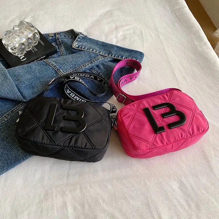 Solid Color Small Square Bags Women Fashion Underarm Bag Rhombic Sewing Shoulder Messenger Bags