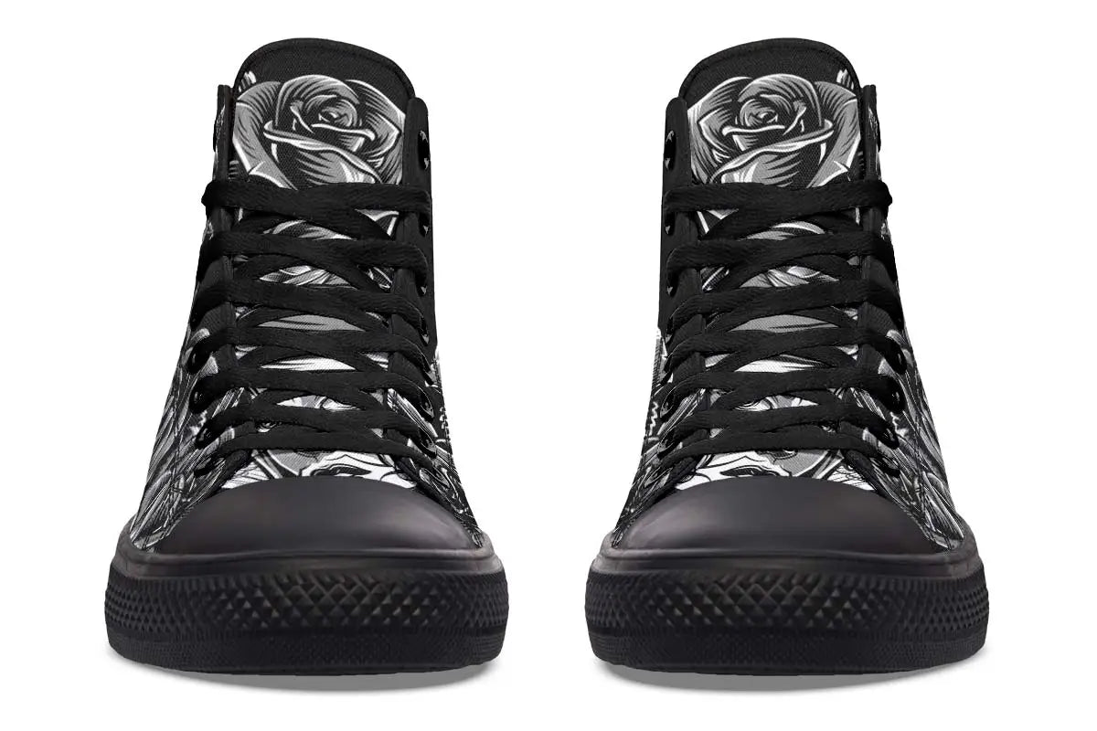 Printed Couple High-top Canvas Shoes