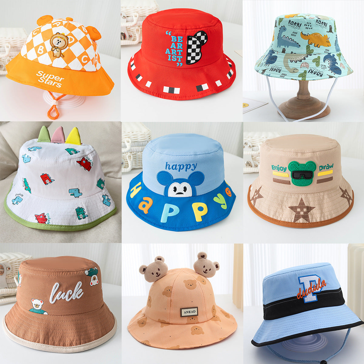 Bucket Hat Baby Spring And Autumn Thin Summer Child Sun-proof Sun Protection Sun Hat