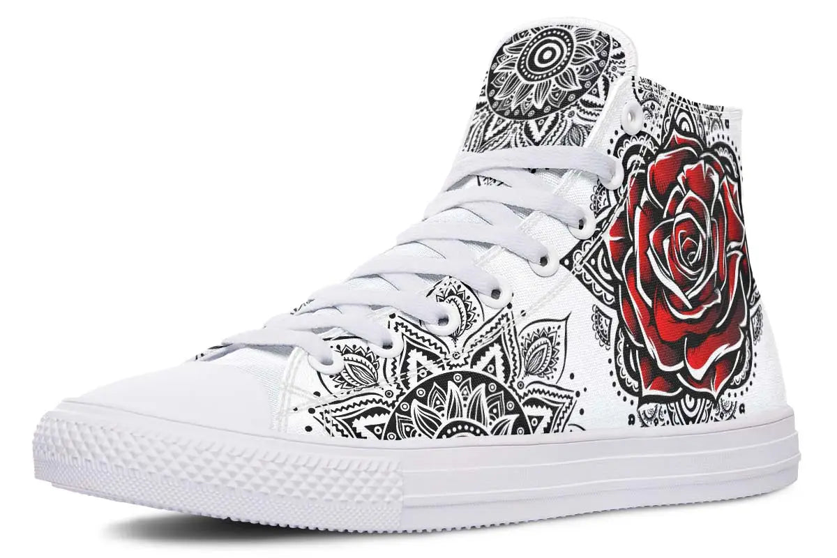 Printed Couple High Top Canvas Shoes