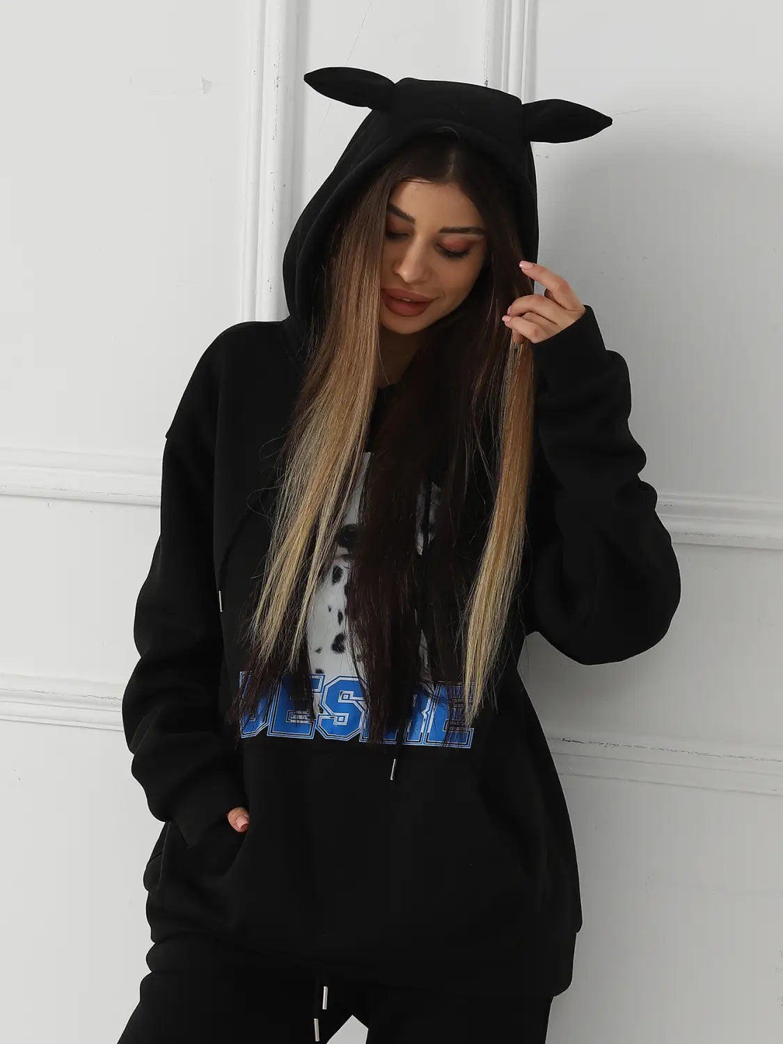 Women’s Fashionable Casual Printed Long Sleeved Sweatshirt