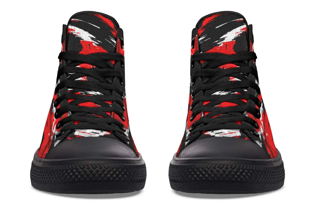 Printed Couple High Top Canvas Shoes