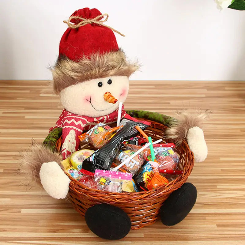 Christmas Decorations New Christmas Candy Basket Christmas Tabletop Ornaments Children’s Candy Decorations