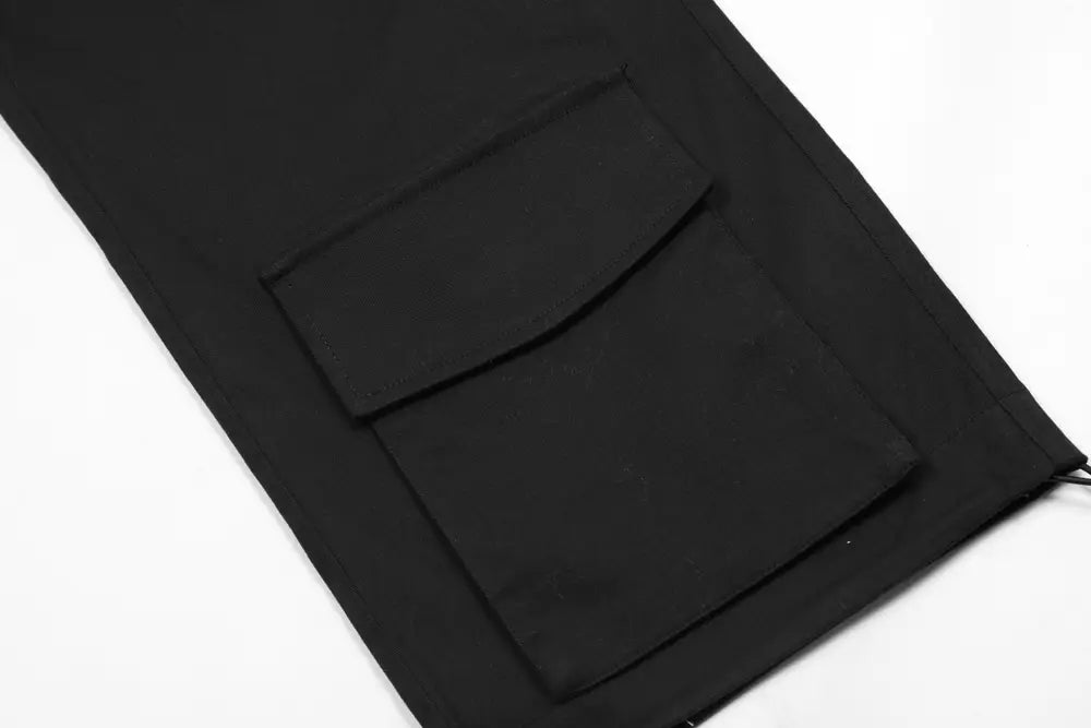 Multi Pocket Tooling Wide Leg Trousers For Men