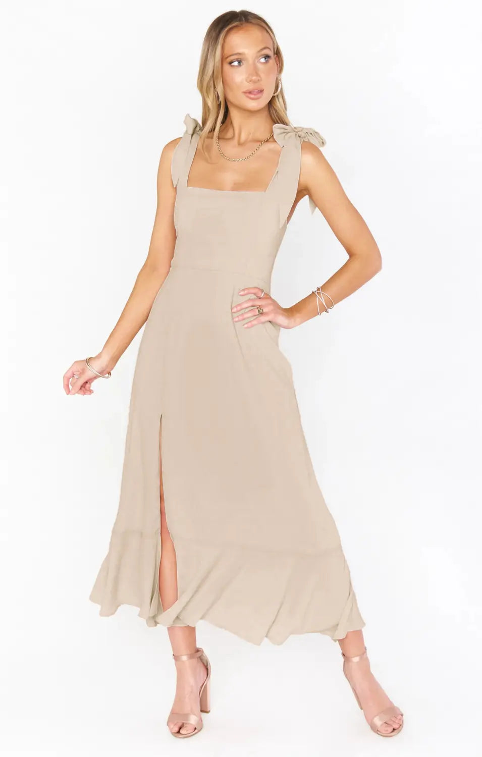 Women’s Fashion Temperament Commuter Solid Color Dress