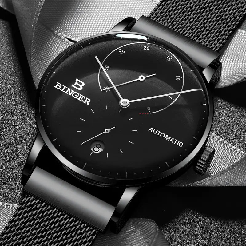 Curved Glass Business Fashion Men’s Automatic Mechanical Watch