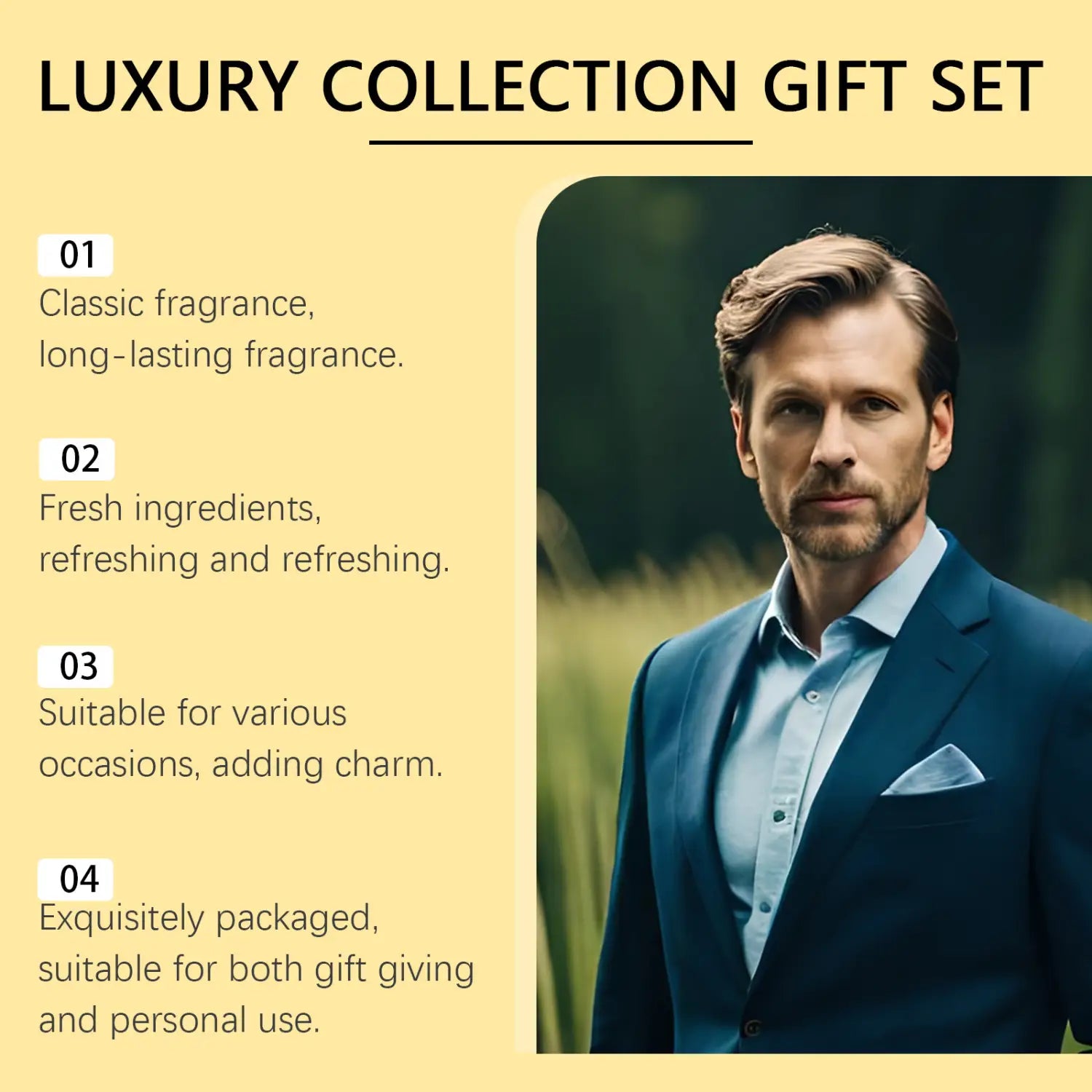 Eau De Toilette Suit Men’s Perfume Lasting Fragrance