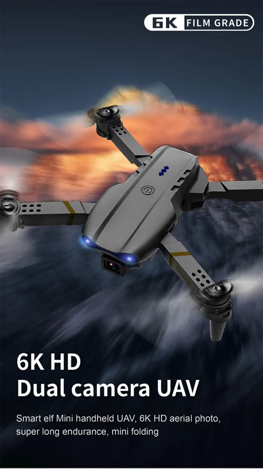 E99 Folding Drone Quadcopter Remote Control Handle Four Axis HD 4K Photography UAV Altitude Fixation