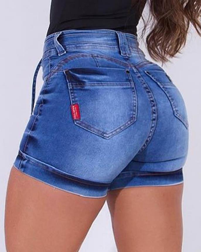 Women’s Fashion Casual High Waist Skinny Denim Shorts