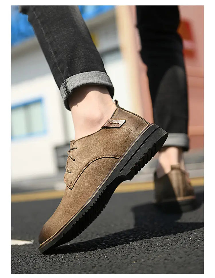 Plus Size Spring New Men’s Casual Leather Shoes