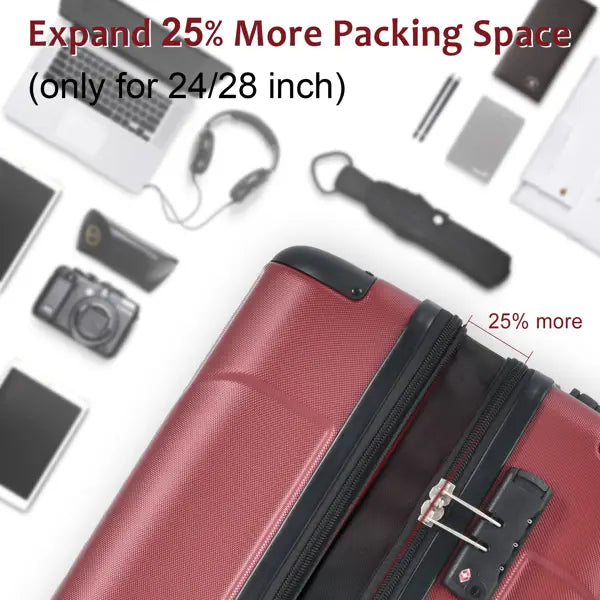 Hard Lightweight And Durable ABS Suitcase With Dual Wheels,