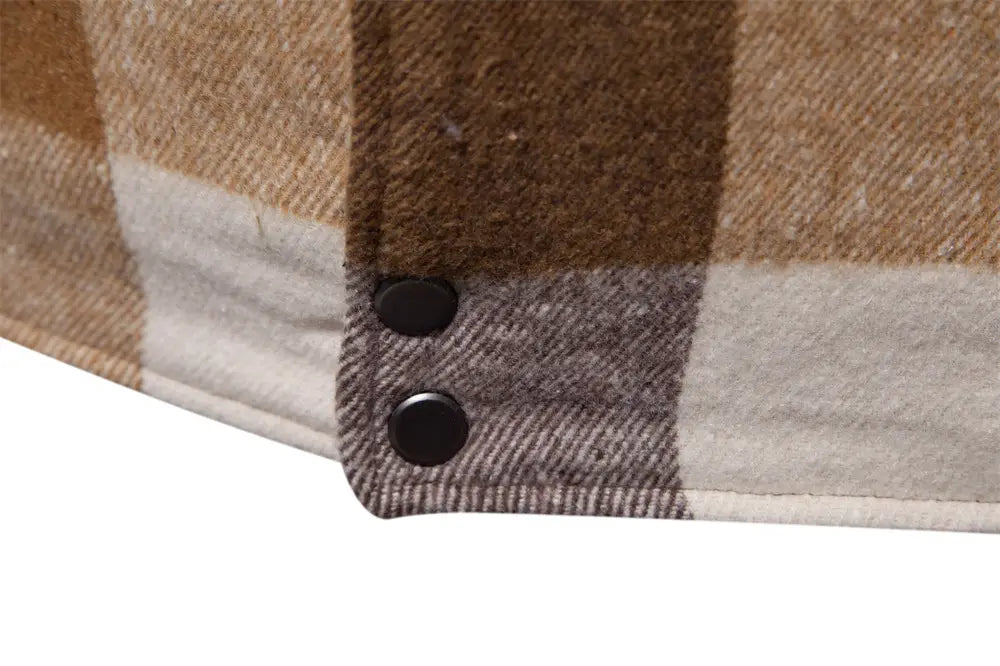 New Autumn And Winter Men’s Jacket Casual Plaid Coat