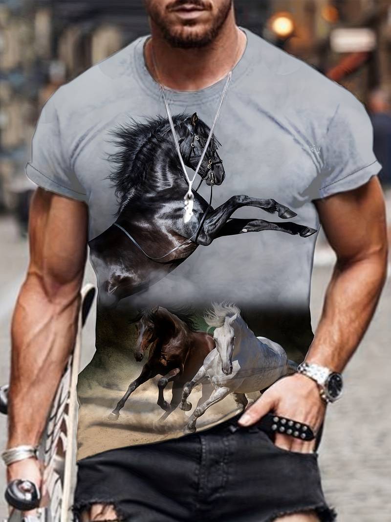 Mens 3D Printed Short-Sleeve T-Shirt