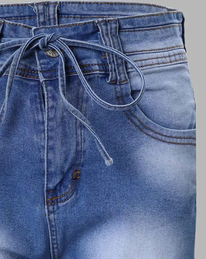 Women’s Fashion Casual High Waist Skinny Denim Shorts