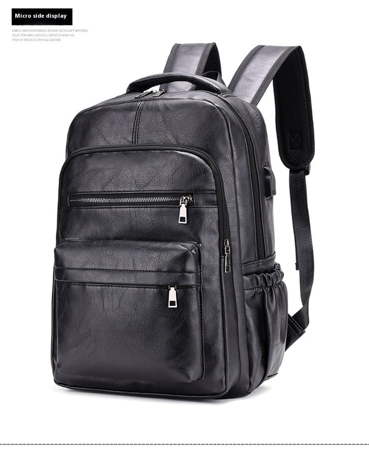 Multi-functional Retro Leather Backpack