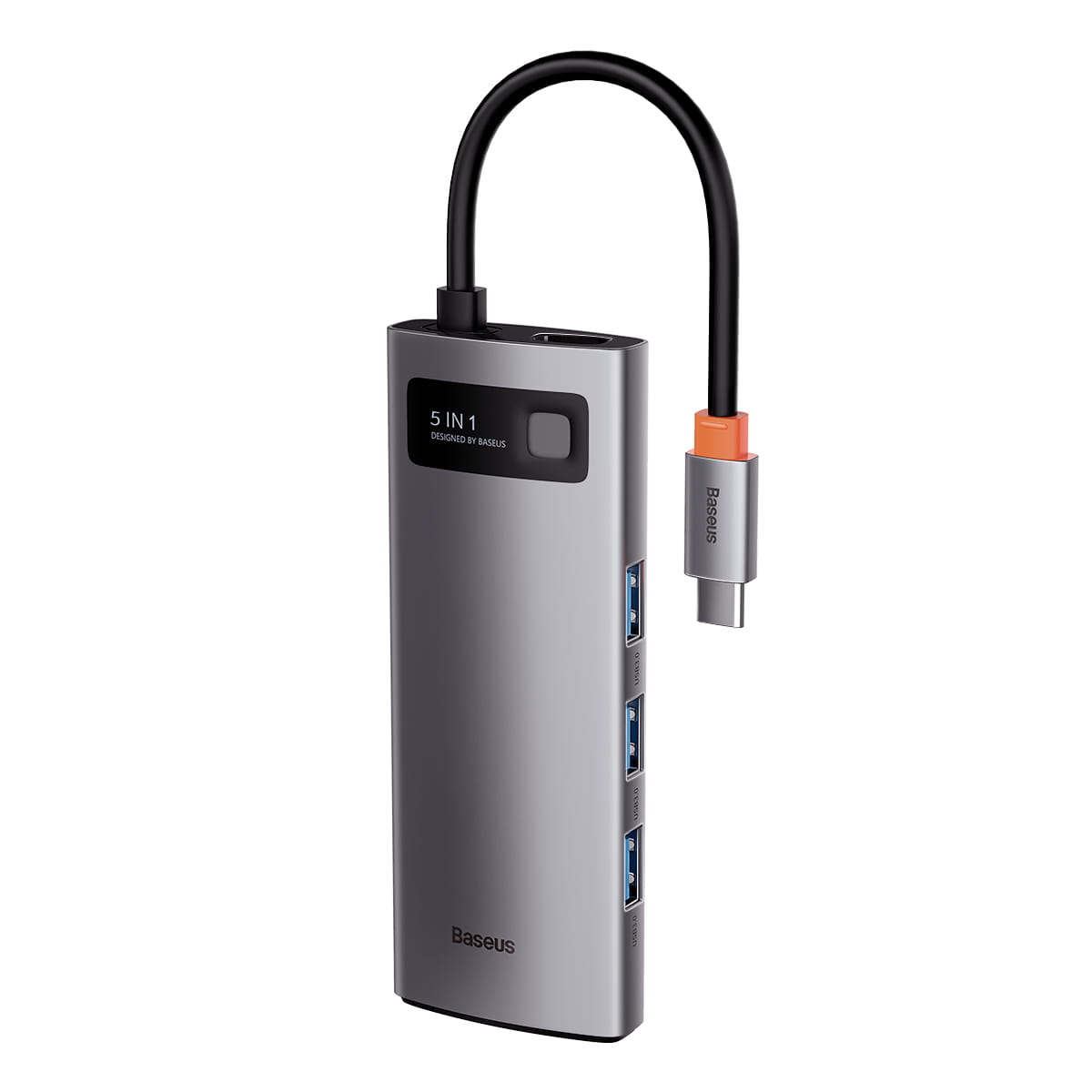 5 In 1 Multifunctional Type C HUB Docking Station Space Gray