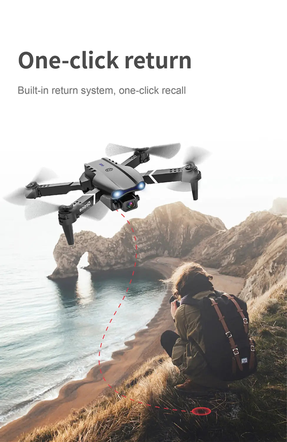 E99 Folding Drone Quadcopter Remote Control Handle Four Axis HD 4K Photography UAV Altitude Fixation