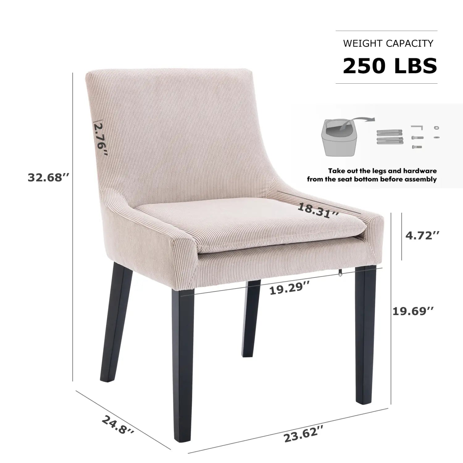 A Set Of Two Modern Dining Chairs