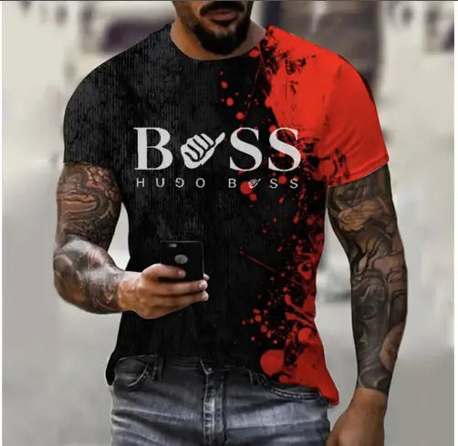 Men’s Printed Fashion Fashion Short Sleeve Casual