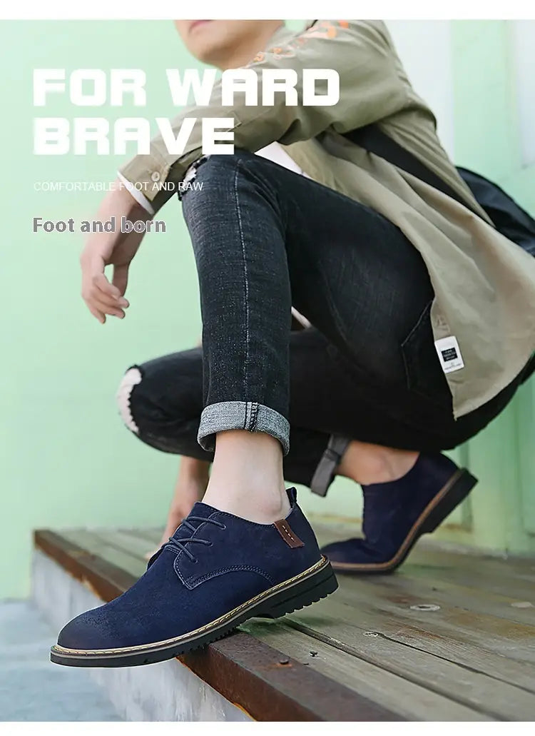 Plus Size Spring New Men’s Casual Leather Shoes