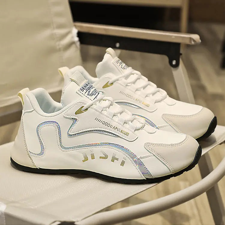 Fashion Colorblock Lace-up Sneakers For Men Breathable Low-top Dad Shoes Running Walking Sports Shoes