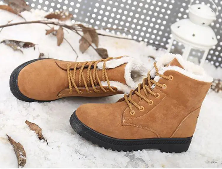 Winter Snow Boots With Warm Plush Ankle Boots For Women Shoes