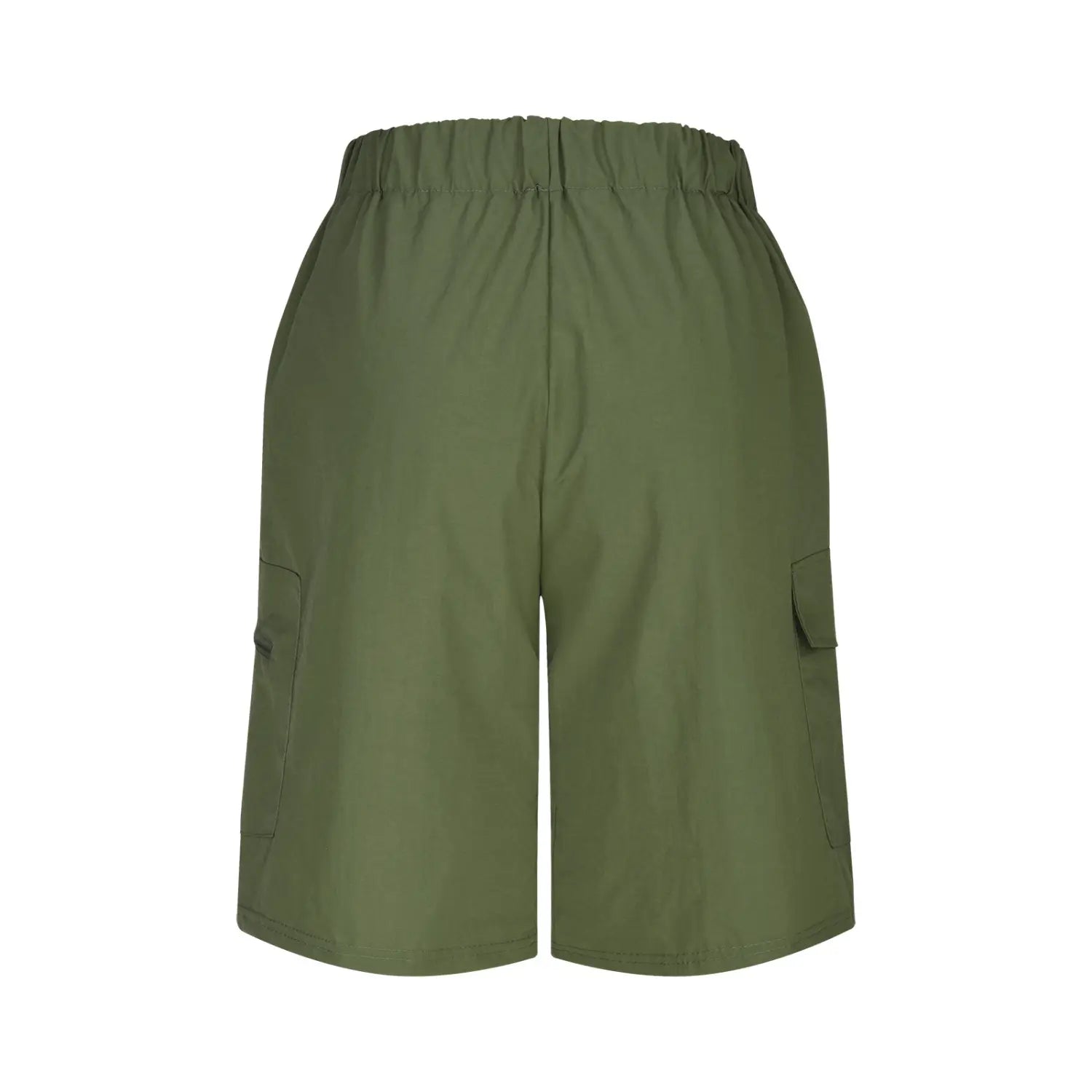 Men’S Casual Elastic Waist Strap Summer Shorts Casual Fit Fashion Outdoor Long Shorts For Men Knee-Length Straight Leg