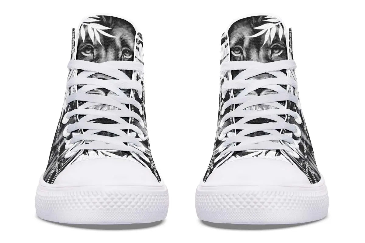 Printed Couple High-top Canvas Shoes