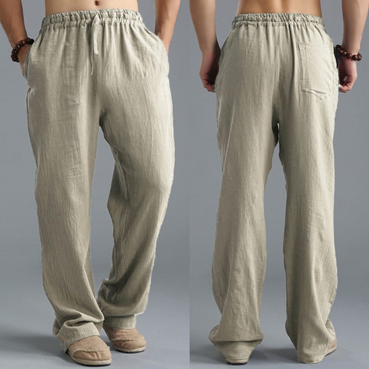Men’s Breathable Linen Loose Casual Sports Pants