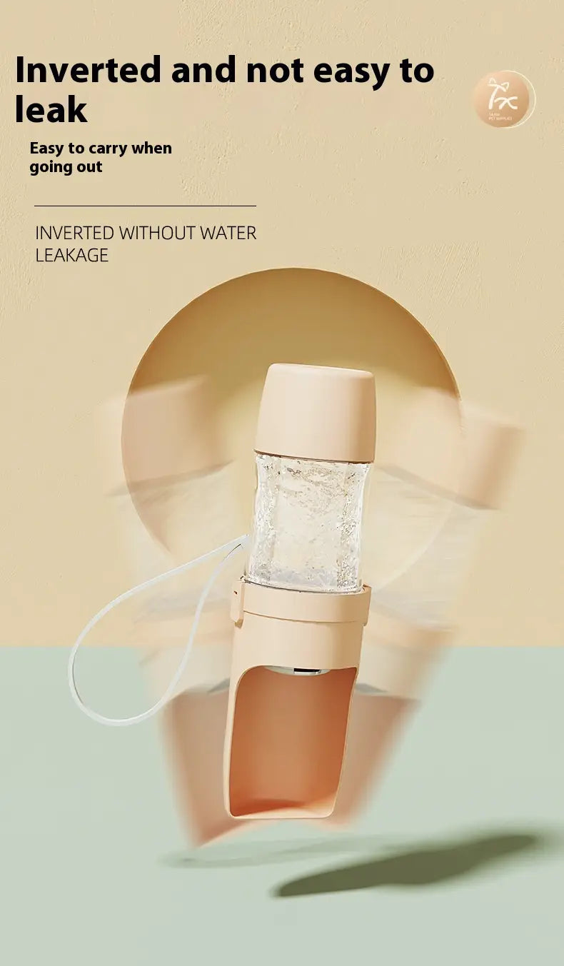 Travel Dog 2 in 1 Water Bottle Pet Water Dispenser Feeder Drinking Feeder Dog Outing Water Feeder Pets Outdoor Portable