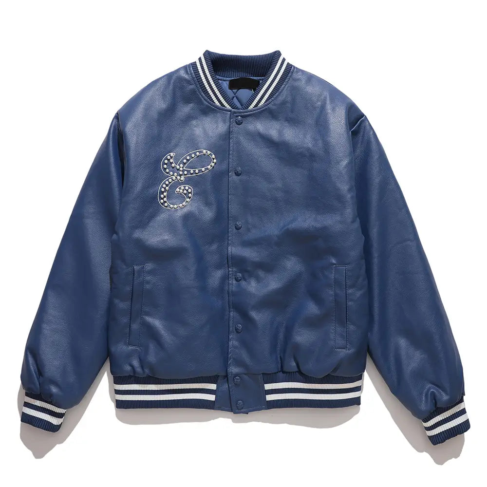 PU Leather Jacket Men’s And Women’s Fashion Autumn And Winter Tops Baseball Uniforms
