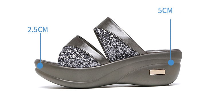 Fish Mouth Sequined Slippers