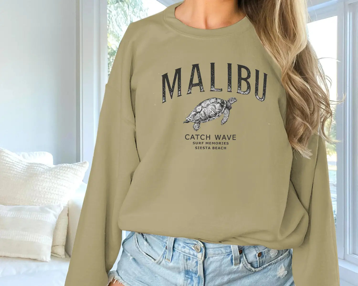Women’s Fashionable Solid Color Printed Long Sleeved Sweatshirt