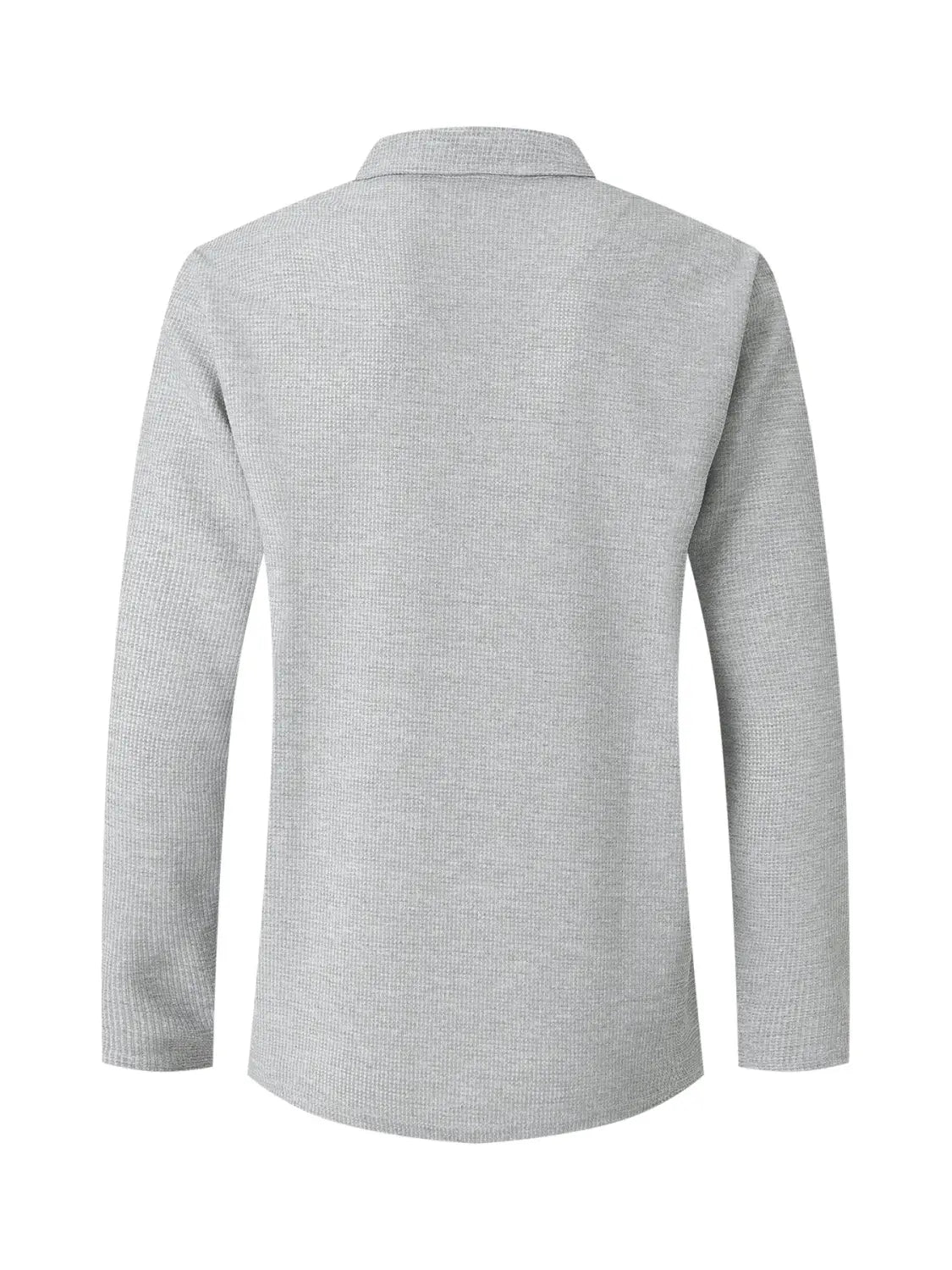 Men’s Suit Collar Solid Color Casual Shirt