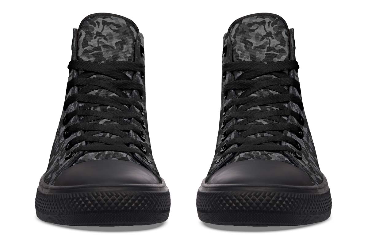 Printed Couple High Top Canvas Shoes