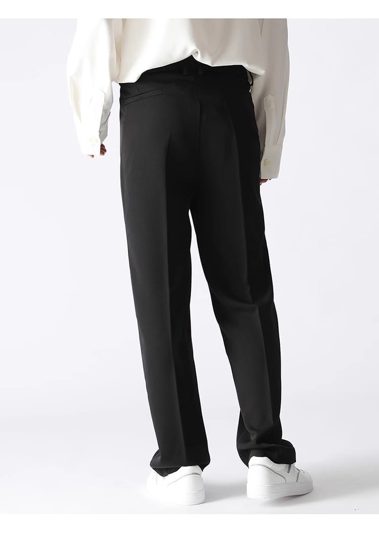 Straight Casual Trousers Loose Men