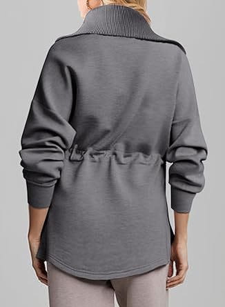 Women’s Super Plus Size Sweatshirt Half Zipper Drawstring