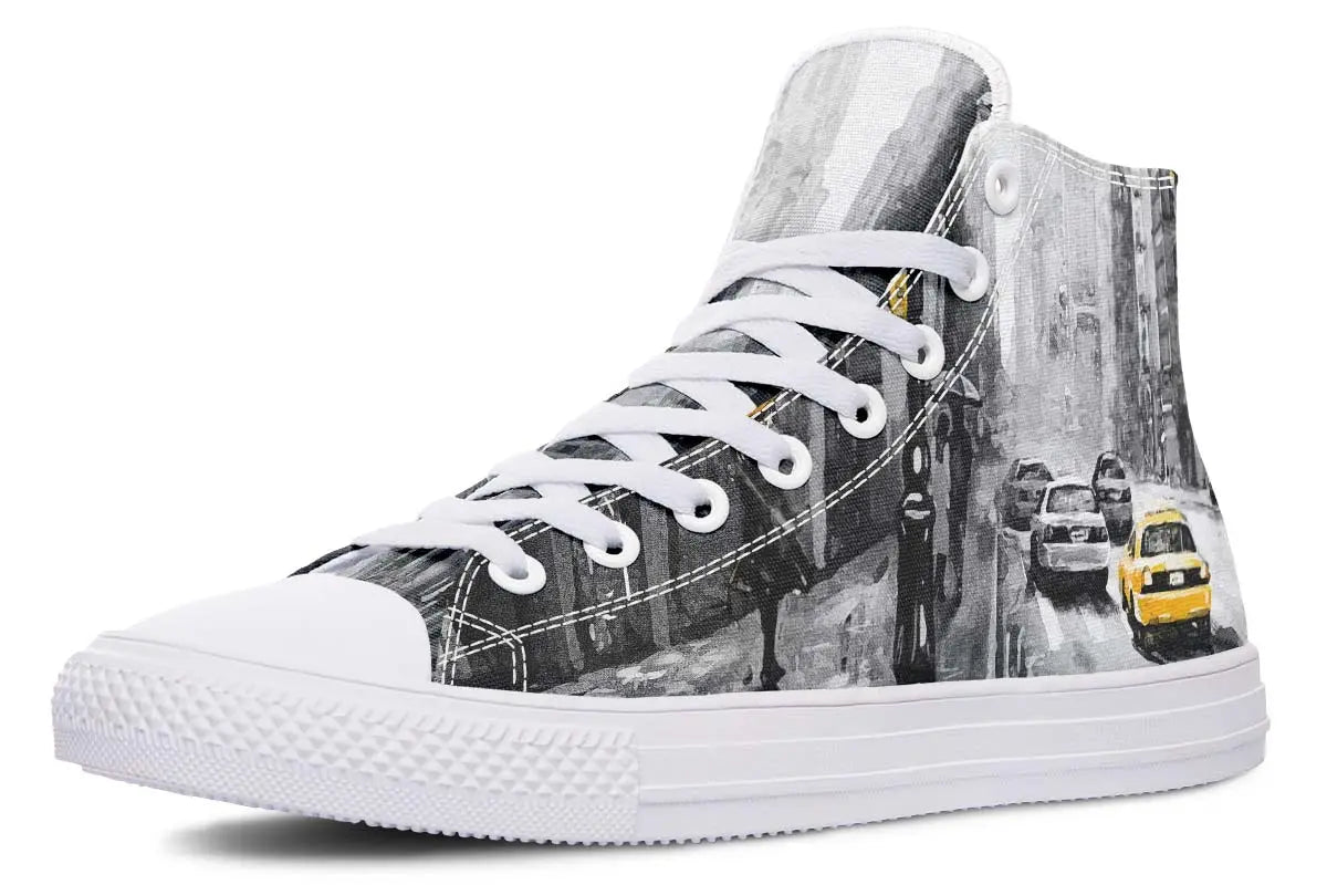 Printed Couple High-top Canvas Shoes