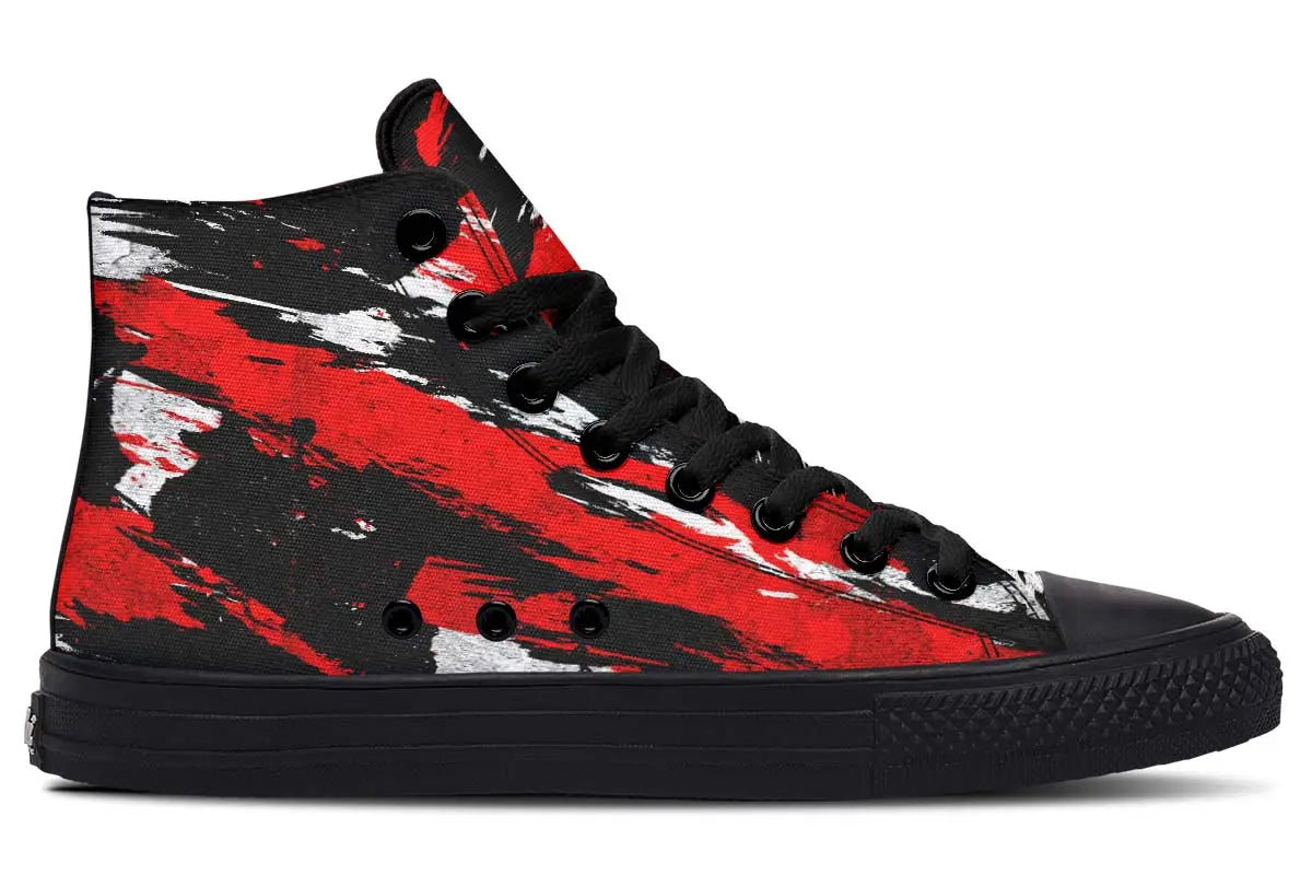 Printed Couple High Top Canvas Shoes