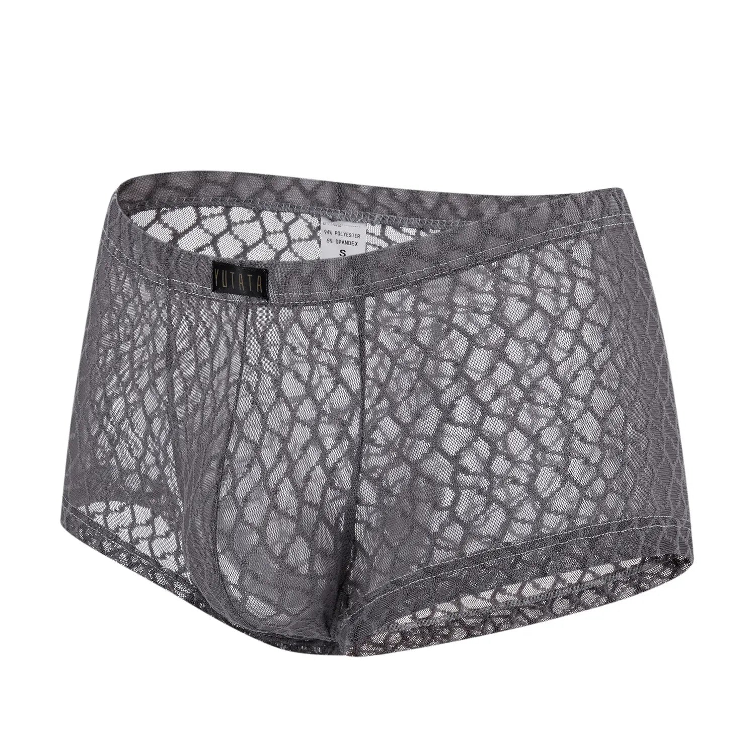 Men’s Boxers Transparent Lace Pocket Underwear