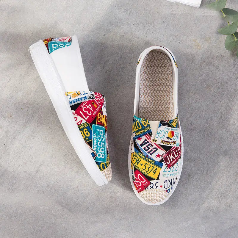 Woman Wears Lazy Fisherman’s Canvas Shoes