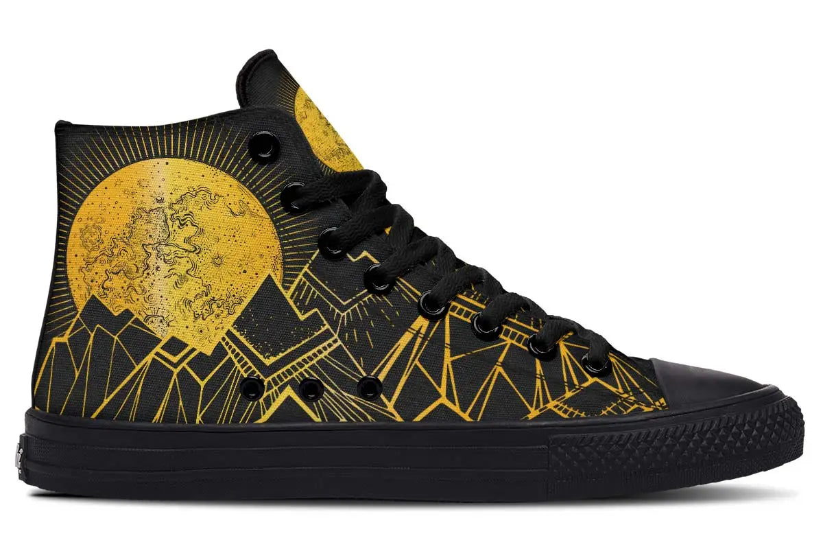 Printed Couple High-top Canvas Shoes