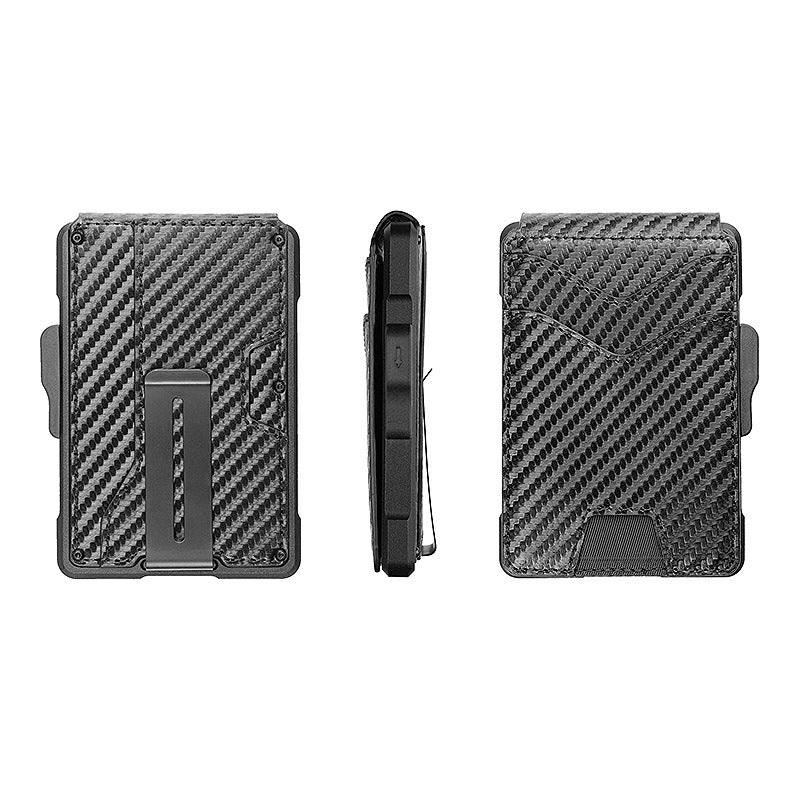 Mens Genuine Leather Card Holder With Metal Details