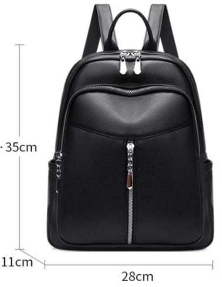 Backpack Pure Color PU Leather