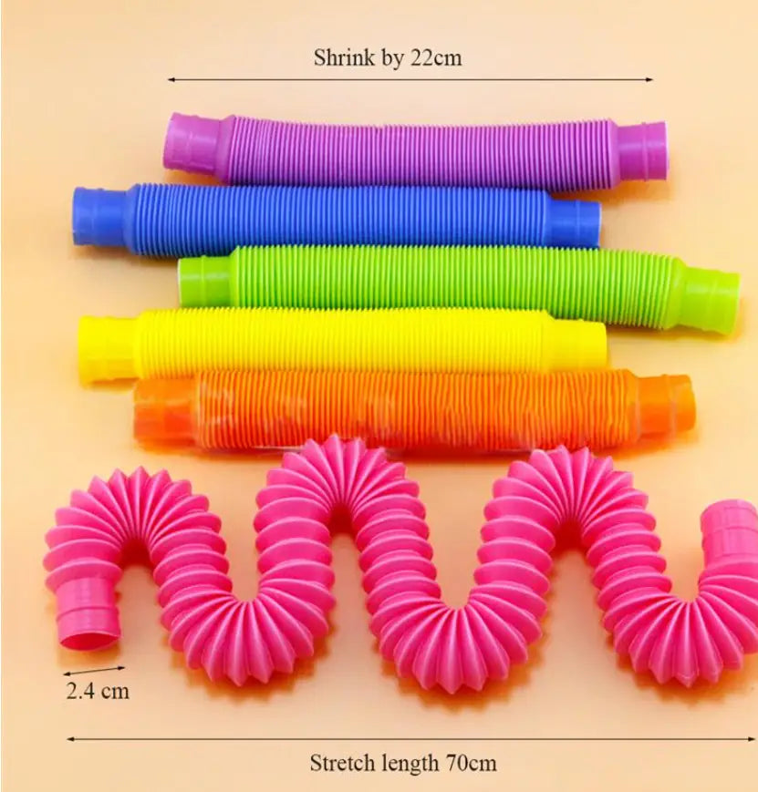 Colorful Plastic Tube Coil Children’s Creative Magical Toy Circle Funny Toys Early Development Educational Folding Toy