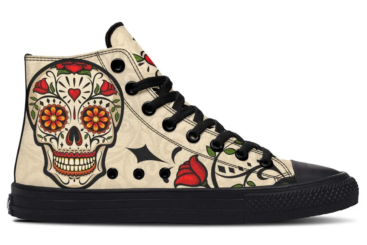 Printed Couple High Top Canvas Shoes